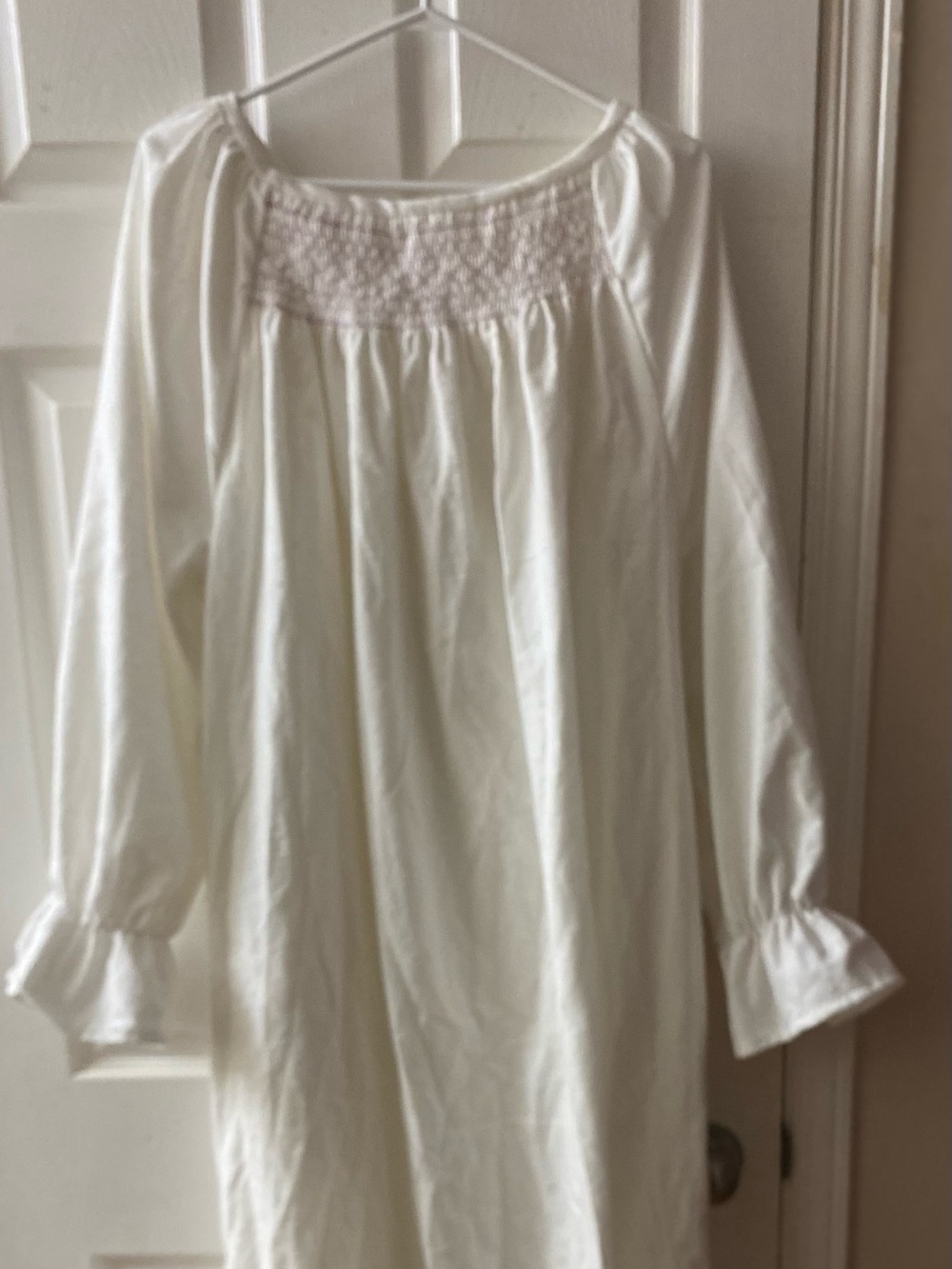 Smocked Flannel Nightgown